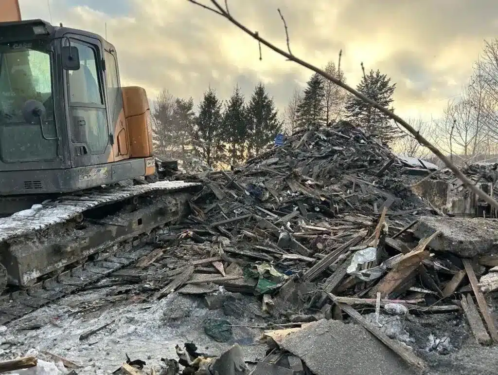 Chantier de démolition.